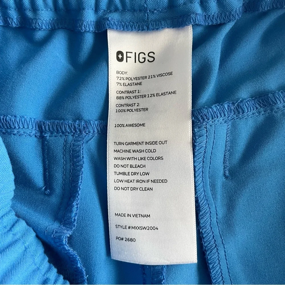 FIGS Tansen Jogger Scrub Pants Large Men’s Blue Gray MXXSW2004 Medical Workwear‎